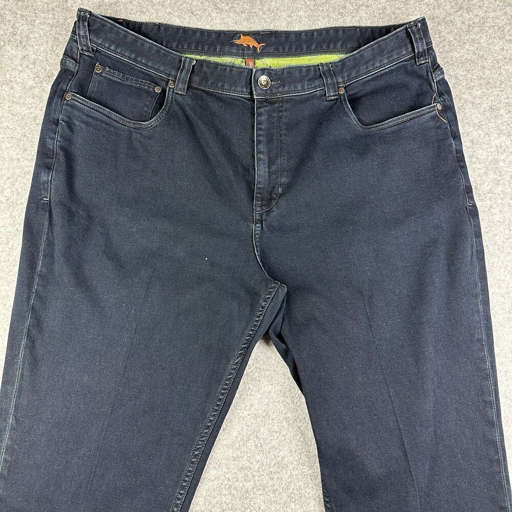 Tommy Bahama Jeans Mens 42 Long Blue Dark Wash Classic Preppy Stretch Denim* - Picture 7 of 16